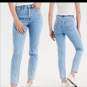 America Eagle striped jeans